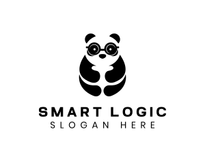 Panda Smart Eyeglasses logo design