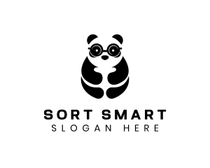 Panda Smart Eyeglasses logo design