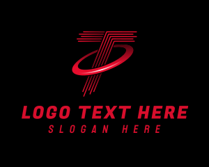 Advertising - Gradient Orbit Brand Letter T logo design