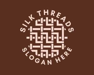 Weaving - Textile Pattern Badge logo design