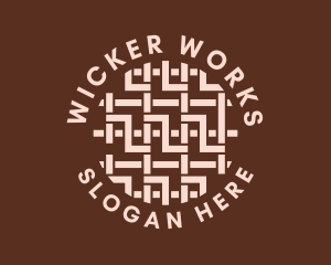 Wicker - Textile Pattern Badge logo design