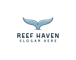 Reef - Whale Aquarium Wildlife logo design