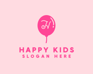 Party Balloon Kids Party logo design