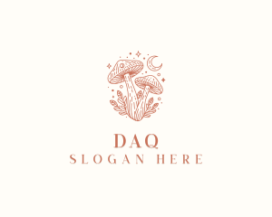 Stars - Shrooms Mushroom Plant logo design