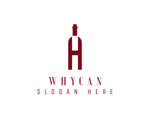 Alphabet - Red Wine Letter H logo design