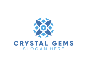 Crystal Diamond Gem logo design