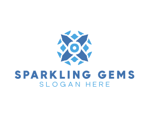 Crystal Diamond Gem logo design