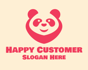 Pink Happy Panda  logo design