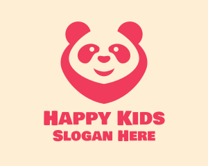 Pink Happy Panda  logo design