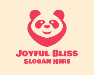 Pink Happy Panda  logo design