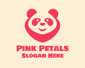 Pink Happy Panda  logo design