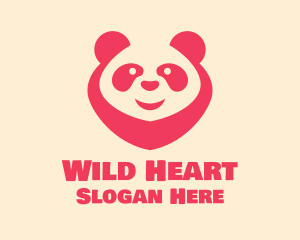 Pink Happy Panda  logo design