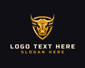Ox - Bull Horn Ox logo design