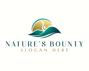 Nature Mountain Valley logo design