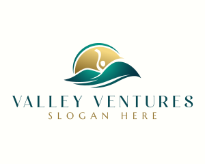 Nature Mountain Valley logo design