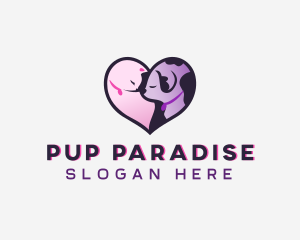 Kitty Dog Heart logo design