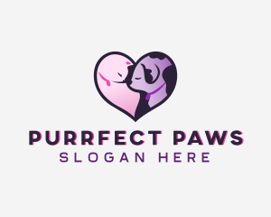 Kitty - Kitty Dog Heart logo design