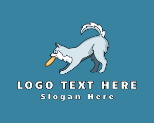 Frisbee - Husky Pet Dog logo design