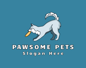 Husky Pet Dog logo design