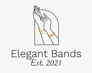 Bracelet - Golden Elegant Jewelry logo design