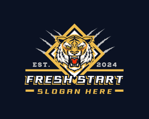 Wild Tiger Scratch Gaming logo design