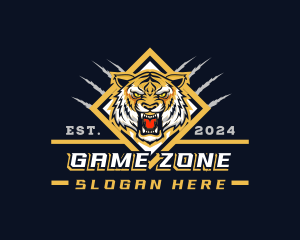 Wild Tiger Scratch Gaming logo design