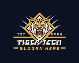 Wild Tiger Scratch Gaming logo design