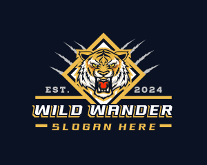 Wild Tiger Scratch Gaming logo design