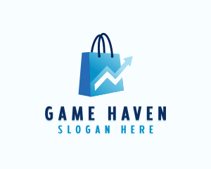 Online Shopping - Mall Discount Bag logo design