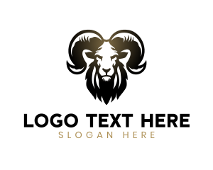 Ram - Ram Horn Zodiac logo design