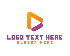 Modern - Media Player Symbol logo design