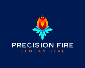 Fire Flame Ice logo design