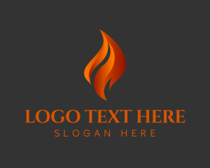Flare - Orange Fire Blaze logo design