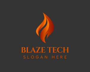 Blaze - Orange Fire Blaze logo design