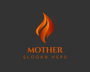 Oil - Orange Fire Blaze logo design