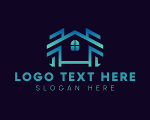 Real Estate - Roof Repair Construction logo design