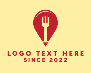 Pin - Food Restaurant Location Finder logo design