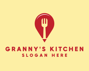 Food Restaurant Location Finder logo design