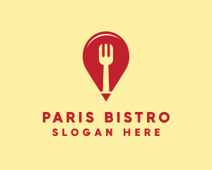 Food Restaurant Location Finder logo design