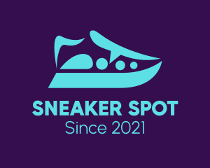 Neon Sneaker Footwear logo design