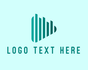 Vlog - Audio Play Button logo design