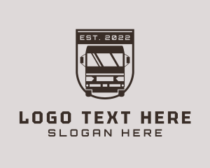 Trucker - Brown Truck Transport logo design