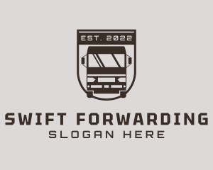 Brown Truck Transport logo design