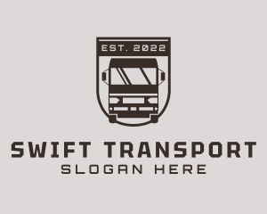 Brown Truck Transport logo design