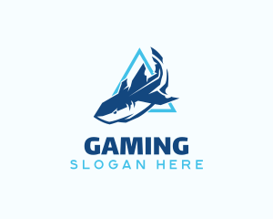 Geometric Shark Predator Logo