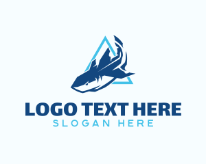 Geometric Shark Predator Logo