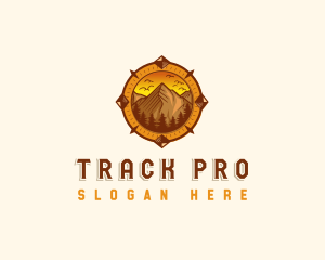 Tracker - Compass Mountain Peak logo design