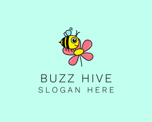 Flower Bee Daycare  logo design