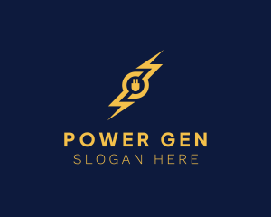 Generator - Plug Lightning Energy logo design