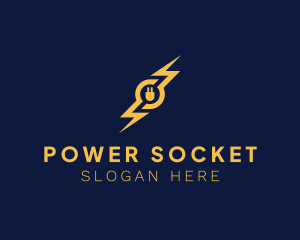 Socket - Plug Lightning Energy logo design